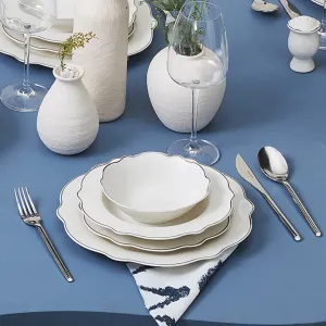 The Karaca Elegance Bone Prosper 53-Piece 12-Person Dinner Set Platinum