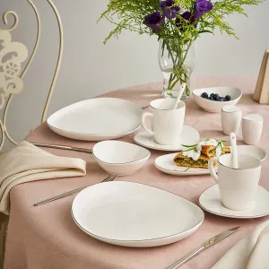 The İstanbul Porcelain Bige 32-Piece 6-Person Breakfast Set