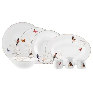 The Karaca Fine Pearl Grace 58-Piece 12-Person Dinnerware Set White