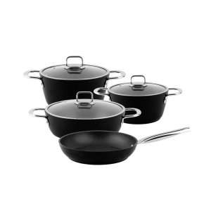 Hisar Nova Pro 7 Parça Granit Tencere Seti Çelik Kulp