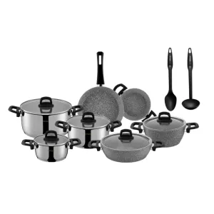 Emsan Experto 14 Parça Yanmaz Yapışmaz ve Çelik Tencere Seti