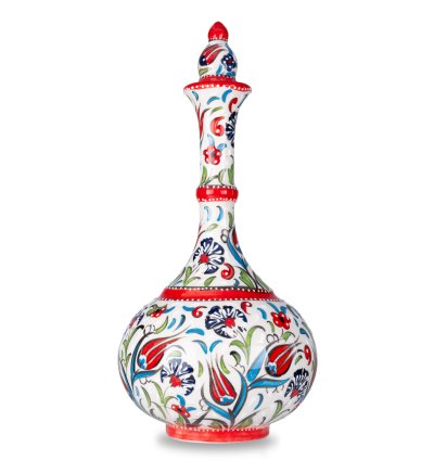 Kütahya El İşçiliği Çini & Seramik Gözyaşı Vazo  30 cm.