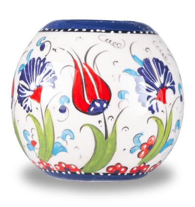 Kütahya El İşçiliği Çini & Seramik Küre Şah Küpü 20 cm.