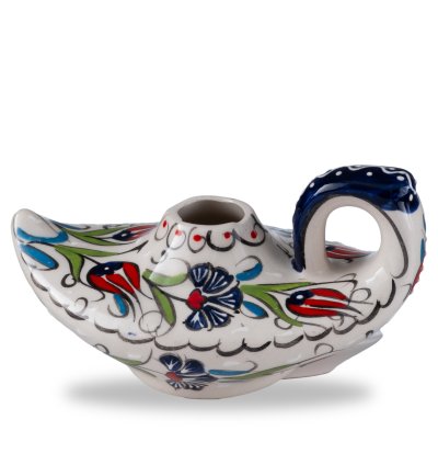 Kütahya El İşçiliği Çini & Seramik  Mumluk ( Alaaddin'in sihirli lambası )