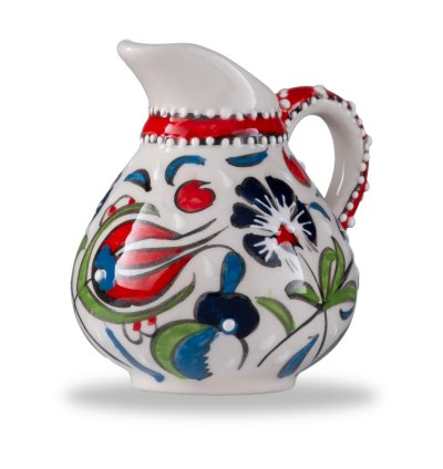 Kütahya El İşçiliği Çini & Seramik  sütlük & kremalık 10 cm.