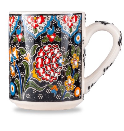 Kütahya El İşçiliği Çini & Seramik  desenli çay & nescafe bardağı ( kupa bardak )