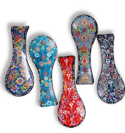 Kütahya El İşçiliği Çini & Seramik desenli kaşıklık.