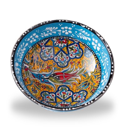 Kütahya El İşçiliği Çini &  Seramik çerez kâsesi 15 cm.