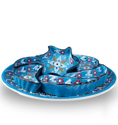 Kütahya El İşçiliği Çini & Seramik Seramik kahvaltı seti  ( 8 parça )