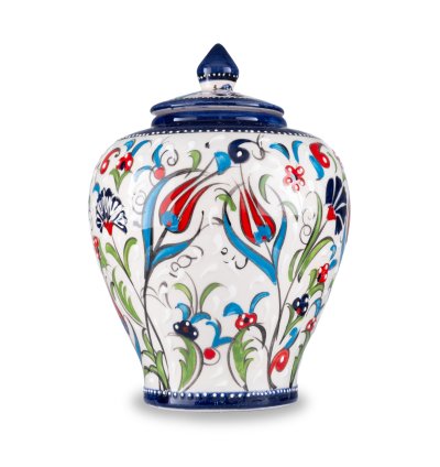 Kütahya handcrafted ceramic & tile Shah jar
