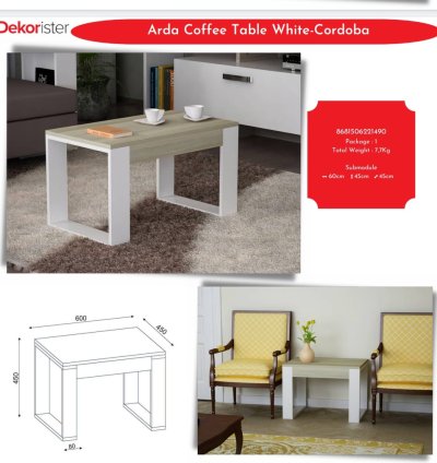 طاولة أردا بيضاء-كوردوبا