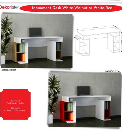 مكتب مونيومنت للعمل أبيض-جوز أو أبيض-أحمر