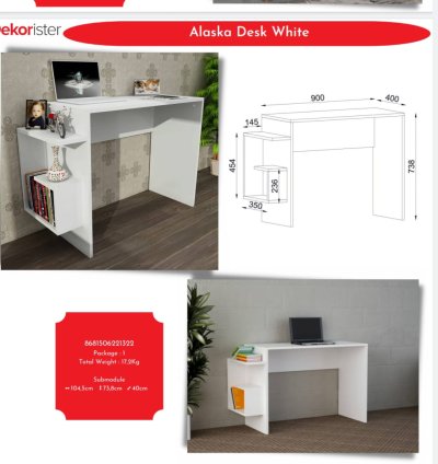Alaska Desk White