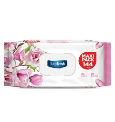 Deep Fresh Maxi Pack Wet Wipes Magnolia 144 Sheets
