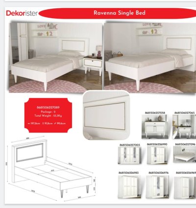 Ravenna Tek Kişilik Yatak