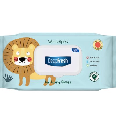 DeepFresh Wet Wipe Lovely Babies Lion 120 Sheets
