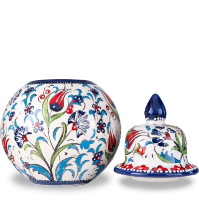 Oğuz Çini Hediyelik El İşlemesi Seramik Şekerlik