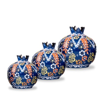 Oğuz Çini Mavi Nar Seti