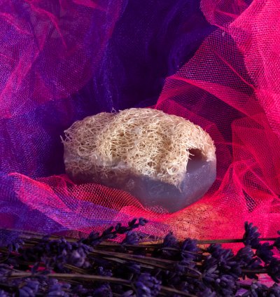 Gourd-Fiber Lavender Soap – Natural and Refreshing Skin Care