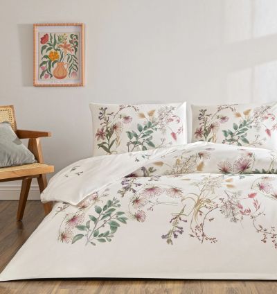 Taç Elowen Ranforce Single Duvet Cover Set - Green