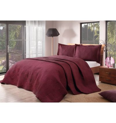 Taç Perla Single Bedspread Set – Burgundy