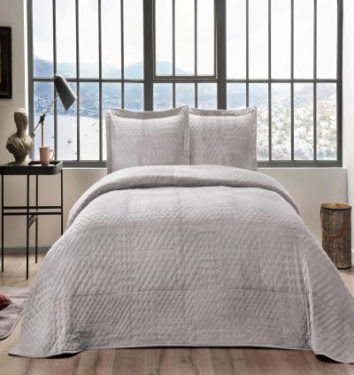 Taç Alvin Double Bedspread Set - Grey