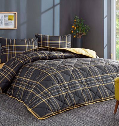 Taç Sera Ranforce Double Duvet Set - Anthracite