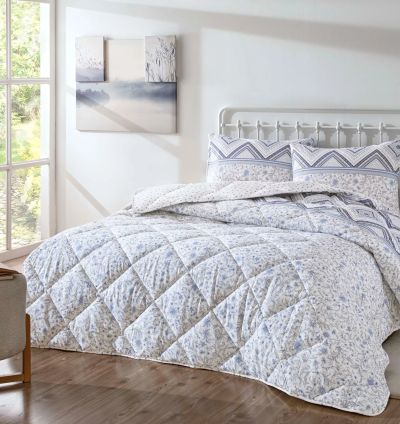 Taç Siena Ranforce Double Duvet Set - Navy Blue