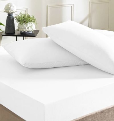 Taç Color Dreams Ranforce Double Bed Sheet Set - White