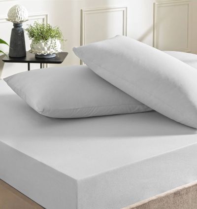 Taç Color Dreams Ranforce Double Bed Sheet Set - Gray