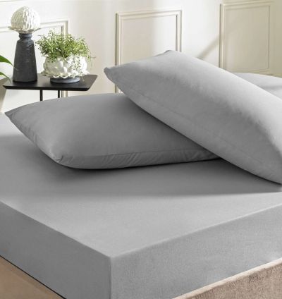 Taç Color Dreams Ranforce Double Bed Sheet Set - Anthracite