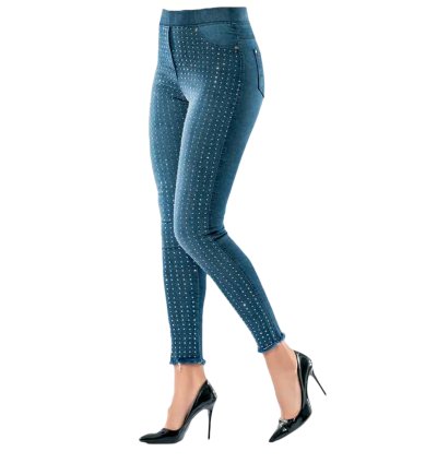 Dynamic Power Lycra Denim Leggings - Style and Comfort Combined