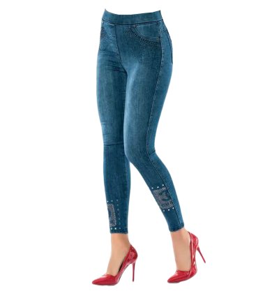 Dynamic Power Lycra Denim Leggings - Style and Comfort Combined