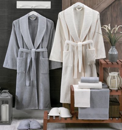 Soft Curl Bathrobe Set