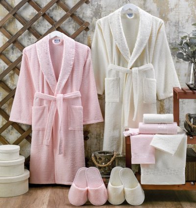 Soft Curl Bathrobe Set