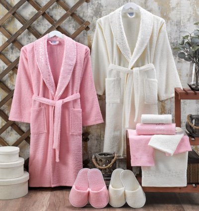 Soft Curl Bathrobe Set