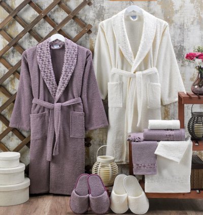 Soft Curl Bathrobe Set