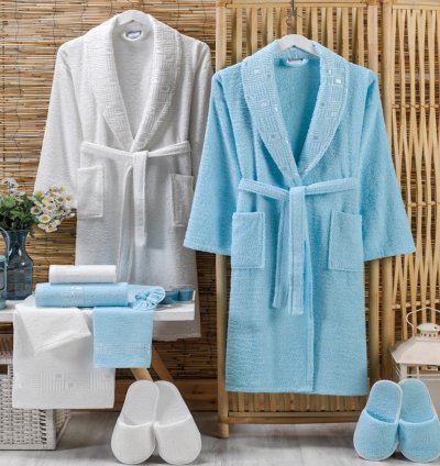 Terry Bathrobe Set