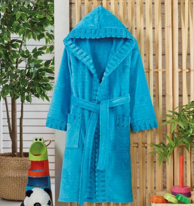 Colorful and Fun Designed Kids Bathrobe