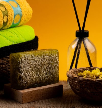 صابون الأعشاب البحرية الليفي