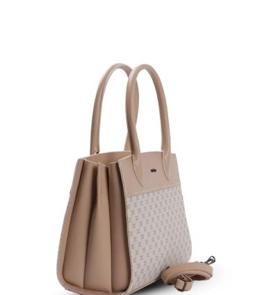 T4872 Tuğba Women’s Handbag Printed Beige – Where Elegance Meets Pattern
