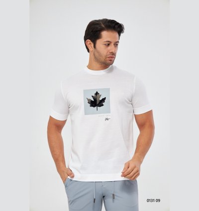 UTES Printed White Men’s T-Shirt – 013109