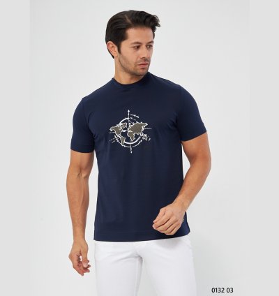 UTES Printed Navy Blue Men’s T-Shirt – 013203