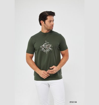 UTES Printed Khaki Men’s T-Shirt – 013204