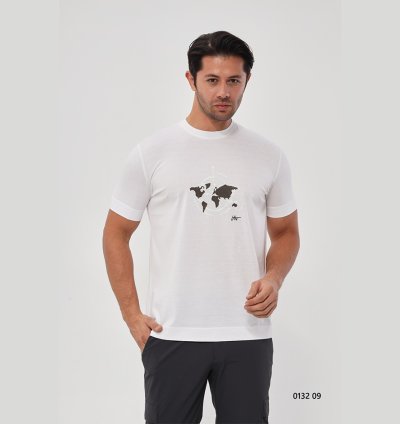 UTES Printed White Men’s T-Shirt – 013209