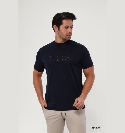 UTES Printed Navy Blue Men’s T-Shirt – 013303