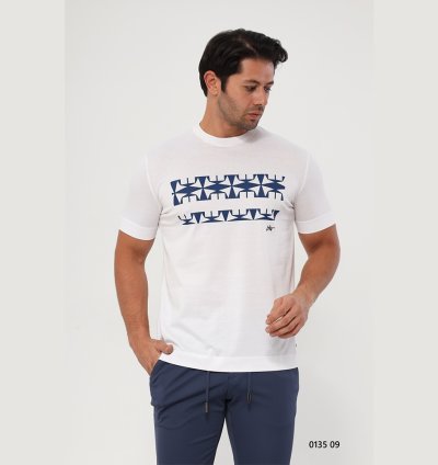 UTES Printed White Men’s T-Shirt – 013509