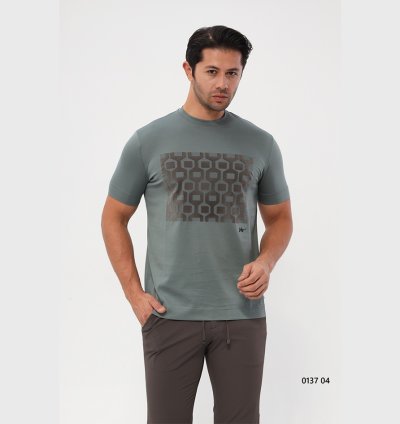 UTES Printed Grey Men’s T-Shirt – 013704