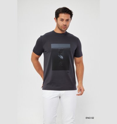 UTES Navy Printed Men's T-Shirt 014302