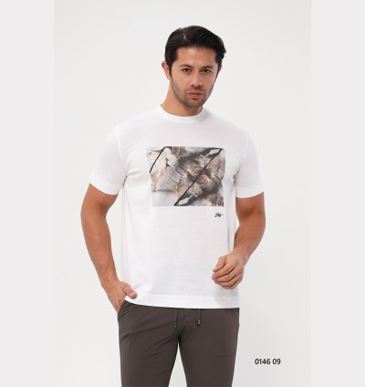 UTES White Printed Men's T-Shirt 014609
